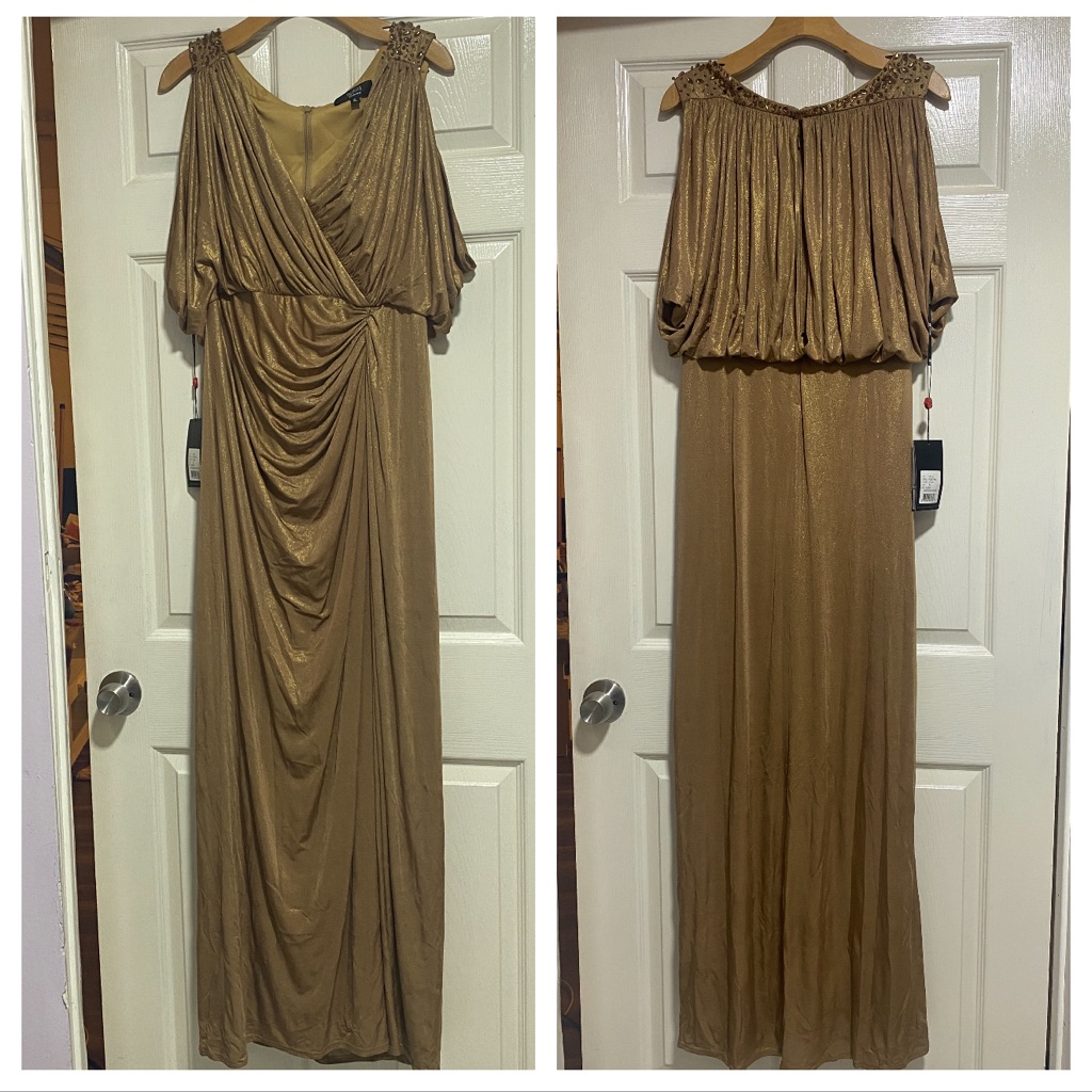 Glamorous Gold Long Sleeve Dress